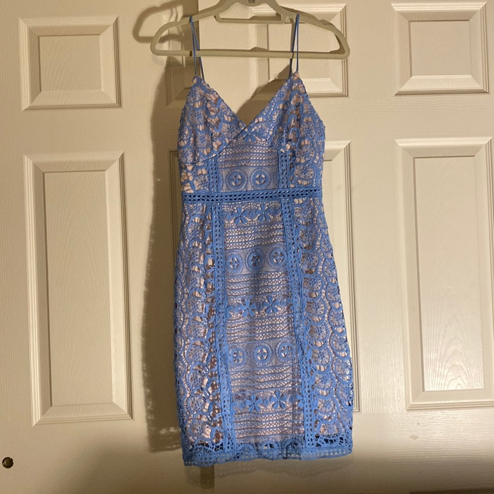 Lace Blue Mustard Seed Dress